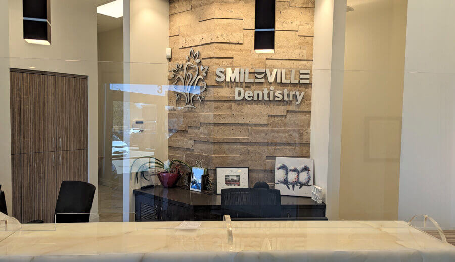 Dental cleaning at Oakville office